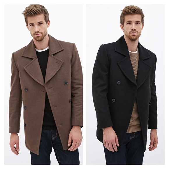 forever 21 mens pea coat